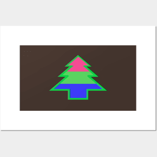 Polysexual/Polyromantic Pride: Christmas Tree Posters and Art